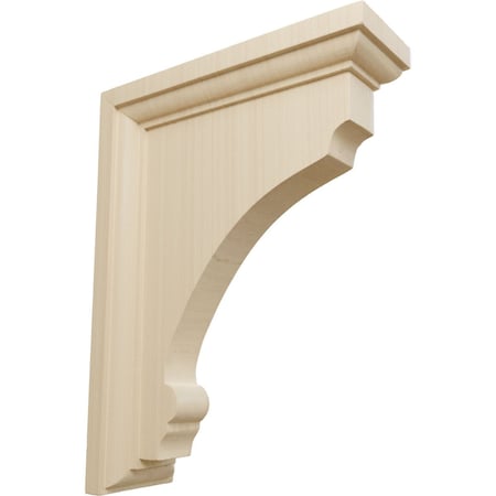 Ekena Millwork 2 1/2"W x 6"D x 8"H Medium Thompson Wood Bracket, Rubberwood BKTW02X06X08TMRW